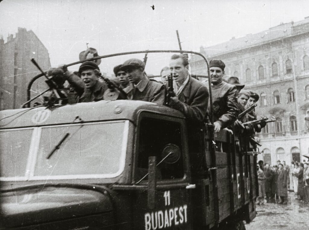 Freedom fighters stormed the headquarters of the Hungarian Workers Party